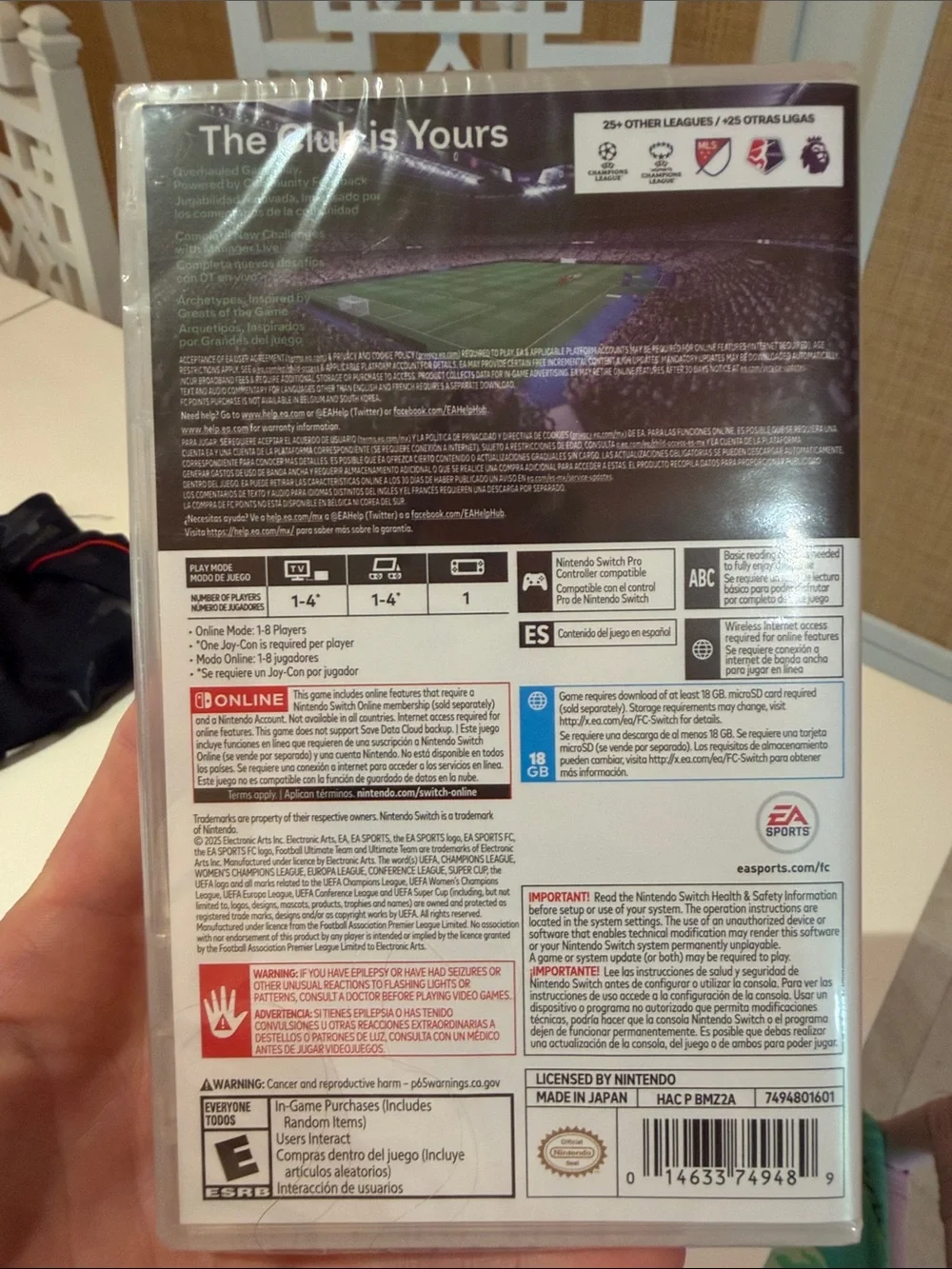 FC 26 Nintendo Switch - soccer video game brand new